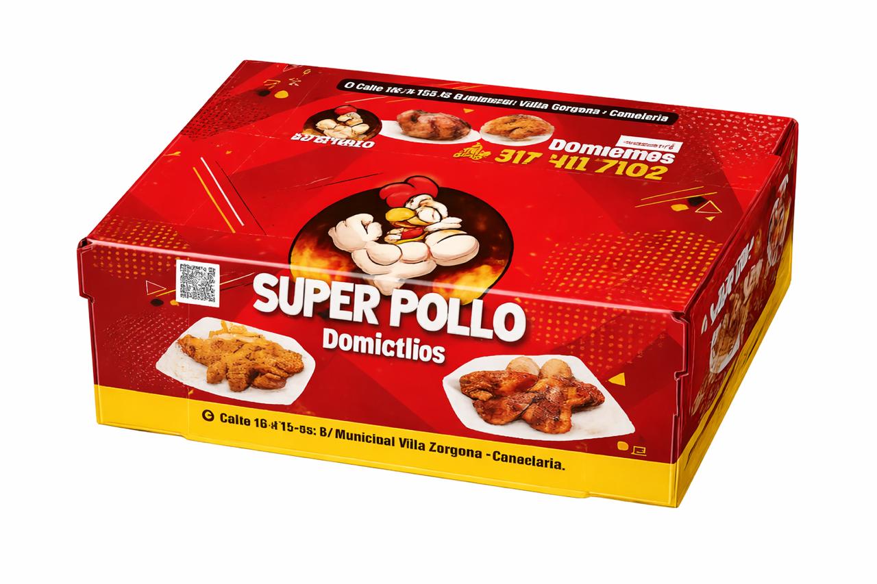 Caja personalizada Super Pollo