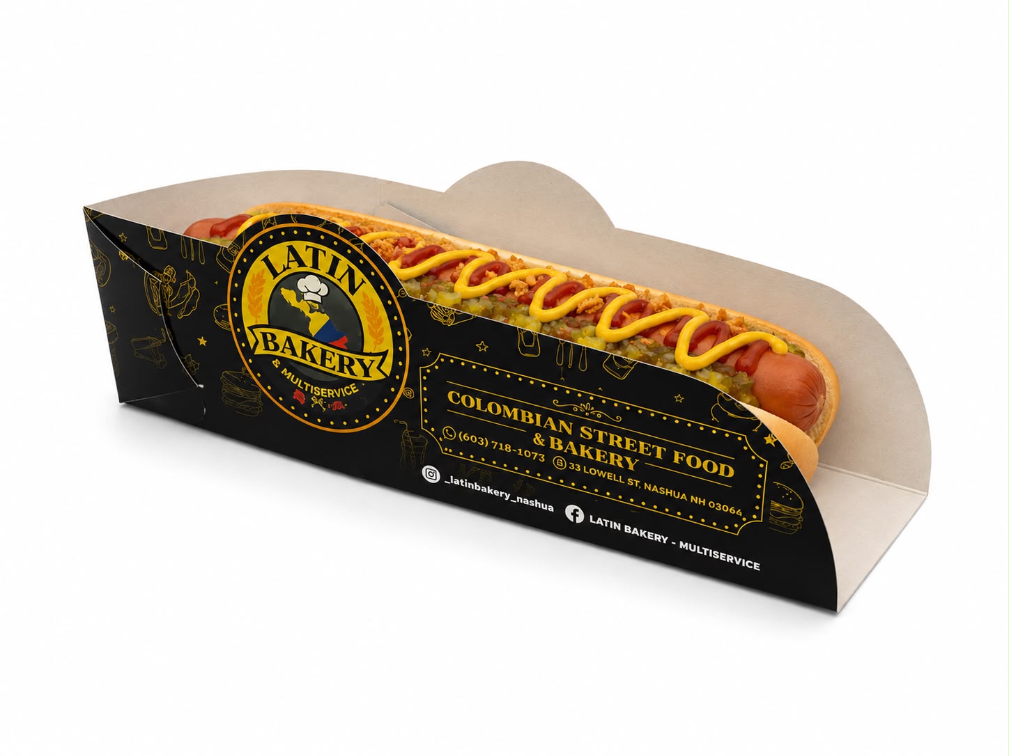 Portaperro personalizado Latin Bakery